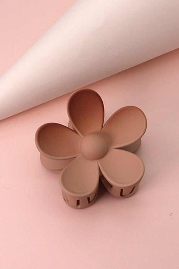 OVERSIZE MATTE FLOWER HAIR CLAW CLIPS | 40H459