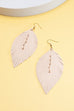 HANDMADE GENUINE LEATHER LEAF EARRINGS | 40E262