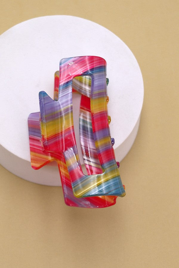 RECTANGLE CELLULOSE HAIR CLAW CLIP | 40H615