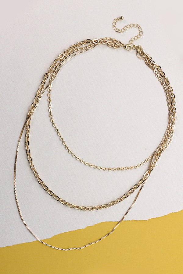 MULTI LAYER LINK CHAIN NECKLACE | 10N2110807