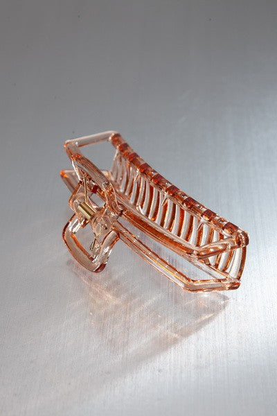 JUMBO CLEAR OPEN RECTANGLE HAIR CLAW CLIPS | 40H554
