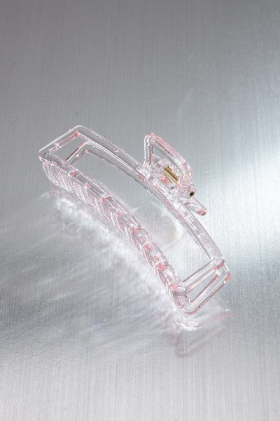 JUMBO CLEAR OPEN RECTANGLE HAIR CLAW CLIPS | 40H554
