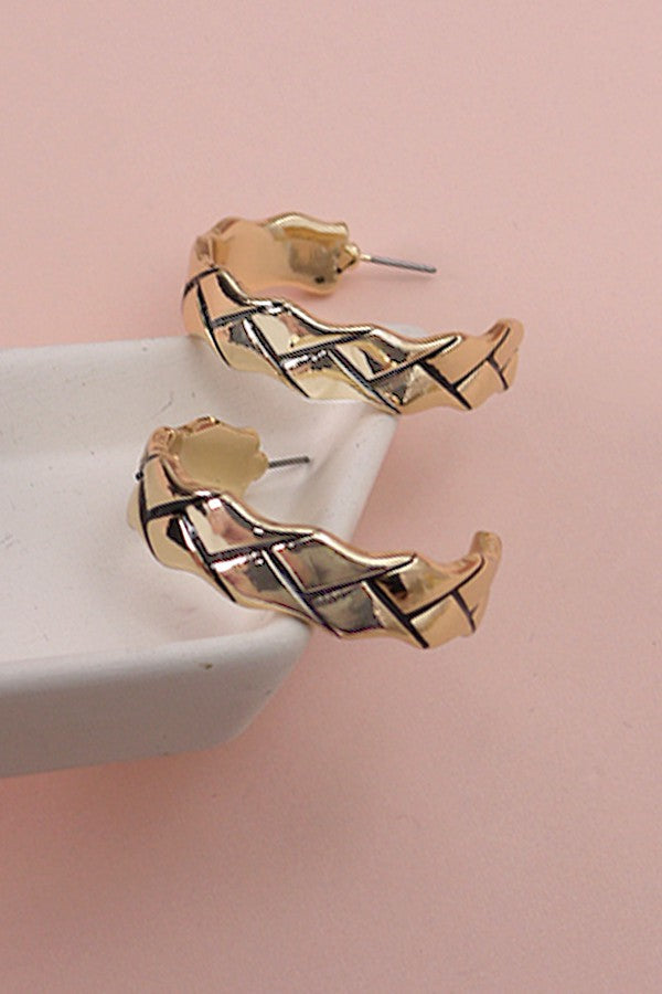 GEOMETRIC BRAID HOOP EARRINGS | 31E23359