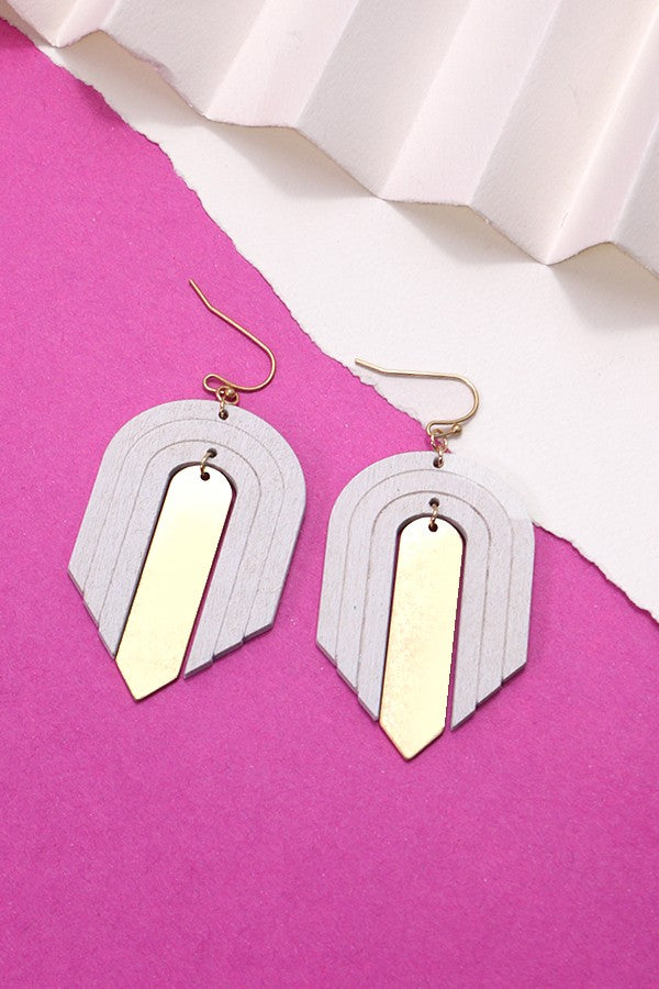 RAINBOW WOOD DROP EARRINGS | 10E3010902