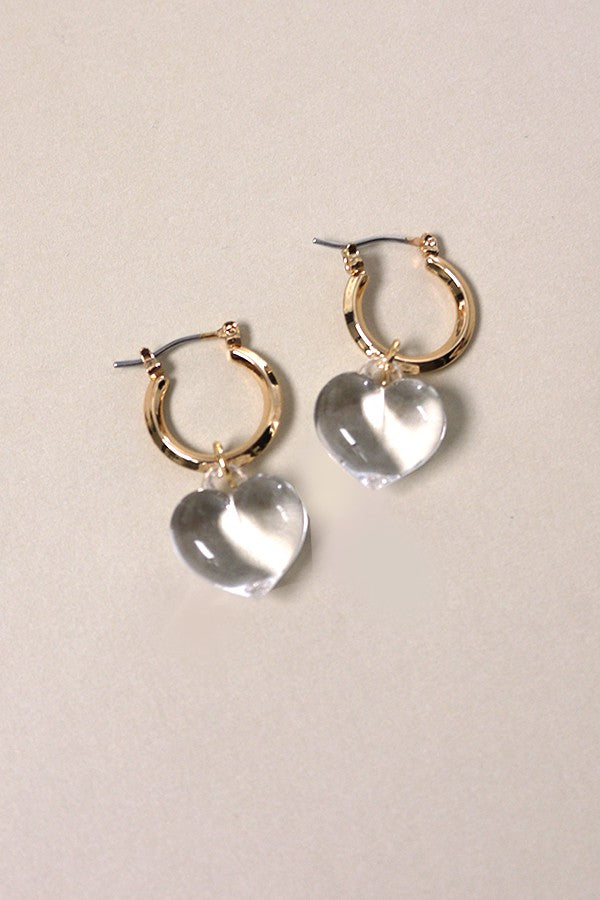MINI HOOP TRIO FLOWER HEART EARRINGS | 80E309