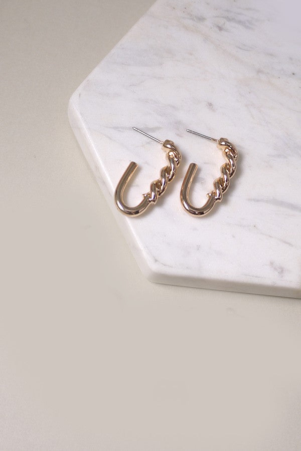 MINI HOOP TRIO SMILEY HEART HUGGIE EARRINGS | 80E378
