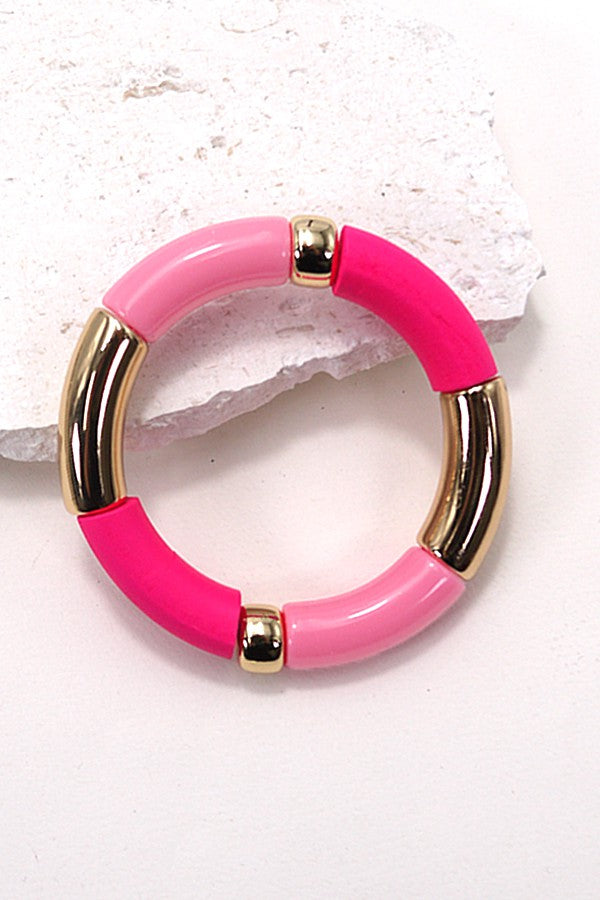 WOOD ACRYLIC MIX BRACELET 10B3011709