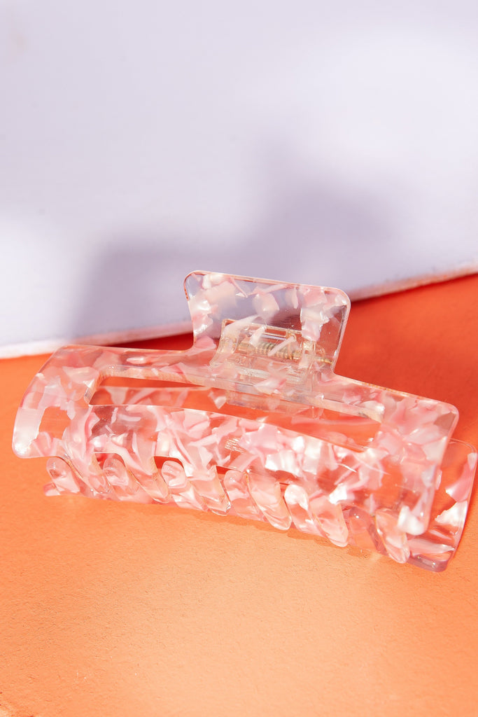 RECTANGLE COLORFUL CELLULOSE HAIR CLAW CLIP | 40H579