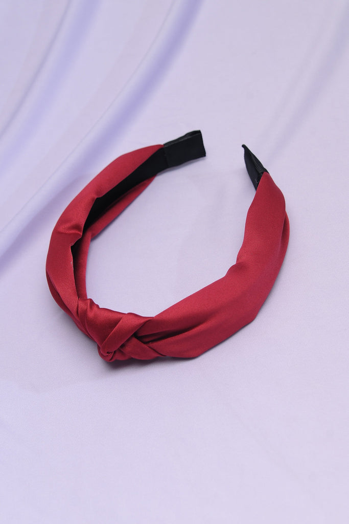 WIDE KNOTTED SATIN HEADBAND | 40HB121