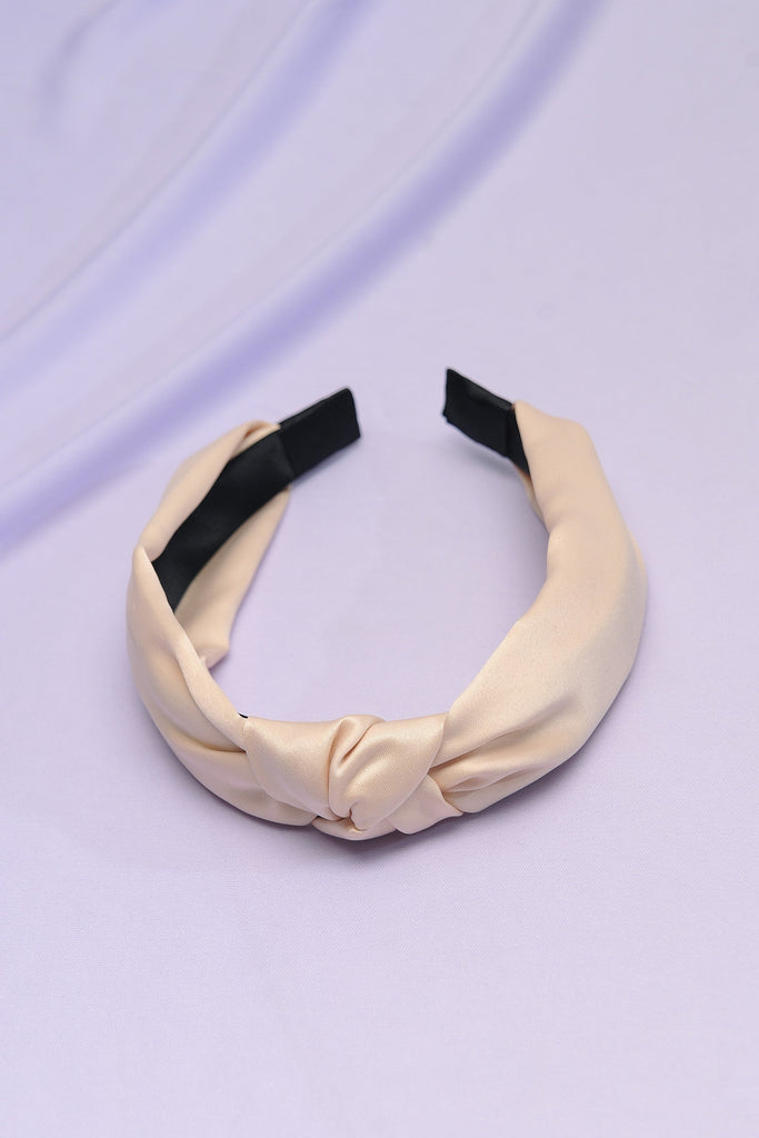WIDE KNOTTED SATIN HEADBAND | 40HB121