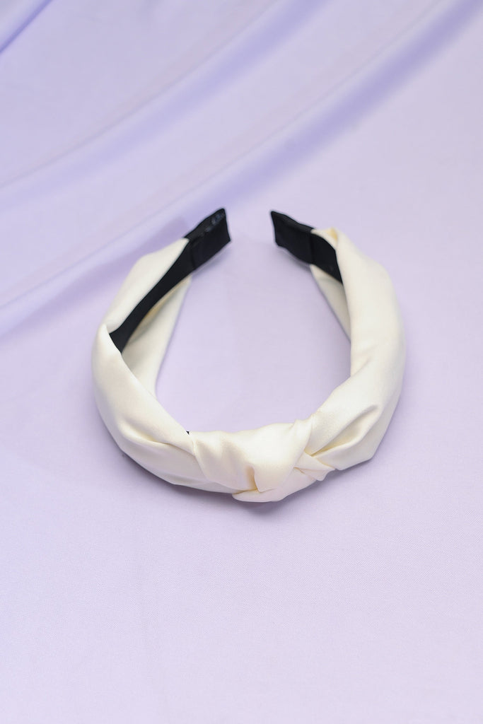 WIDE KNOTTED SATIN HEADBAND | 40HB121