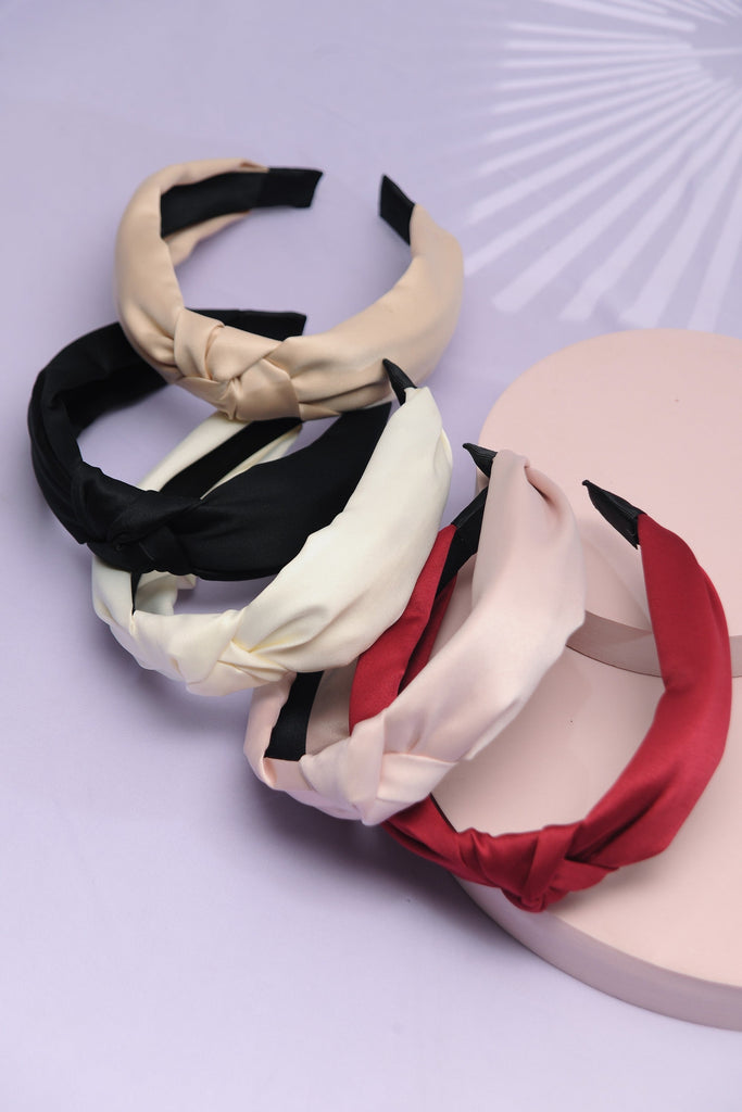 WIDE KNOTTED SATIN HEADBAND | 40HB121