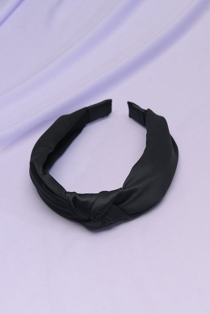 WIDE KNOTTED SATIN HEADBAND | 40HB121