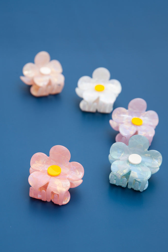 FLOWER CELLULOSE HAIR CLAW CLIPS | 40H585