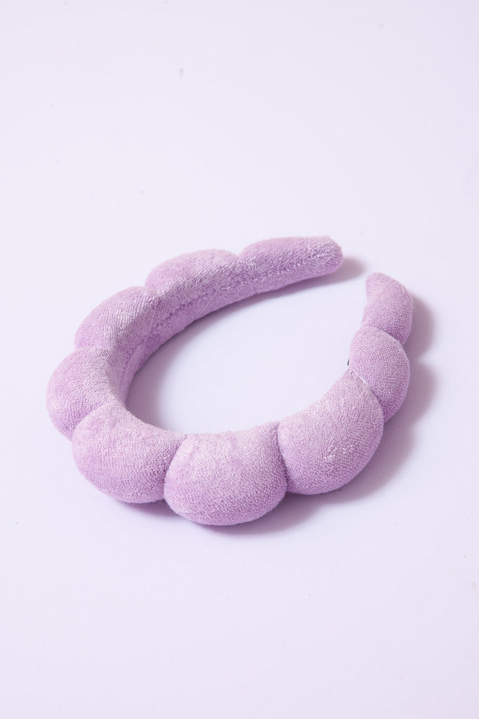 SPA SPONGE TERRY TOWEL SCALLOPED HEADBAND | 40HB122