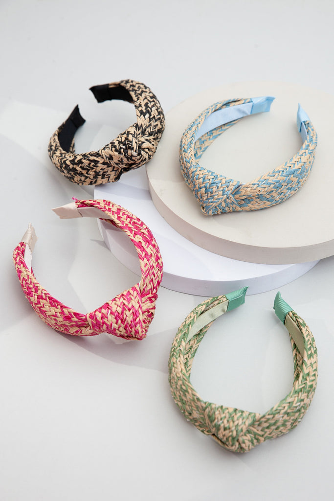 MIXED COLOR WIDE KNOTTED HEADBAND | 40HB124