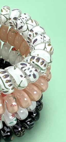 FLOWER PONYTAIL COIL SET OF 4 | 40PT315