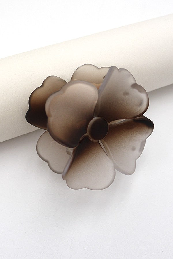 TRANSPARENT FLOWER HAIR CLAW CLIPS | 40H595