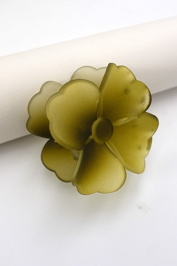 TRANSPARENT FLOWER HAIR CLAW CLIPS | 40H595