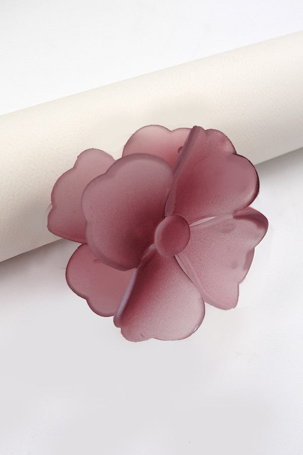 TRANSPARENT FLOWER HAIR CLAW CLIPS | 40H595