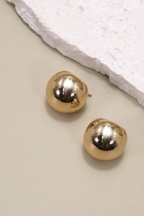 ROUND PUFFED HUGGIE HOOP EARRINGS | 10E3032467