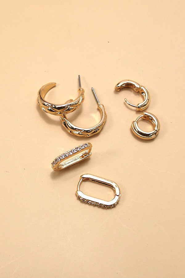 TRIO MINI HUGGIE EARRING SET | 10E3032516