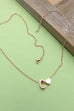 BRASS MONOGRAM INITIAL HEART CAHRM NECKLACE | 80N150