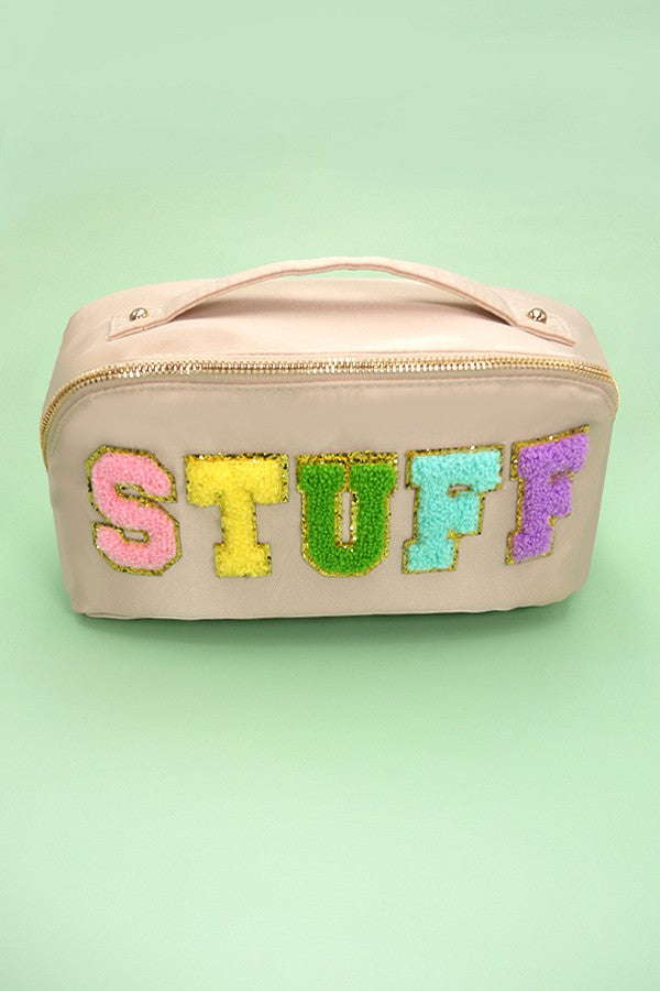 LARGE STUFF OPEN FLAT MAKEUP BAG TRAVEL POUCH | 40P505