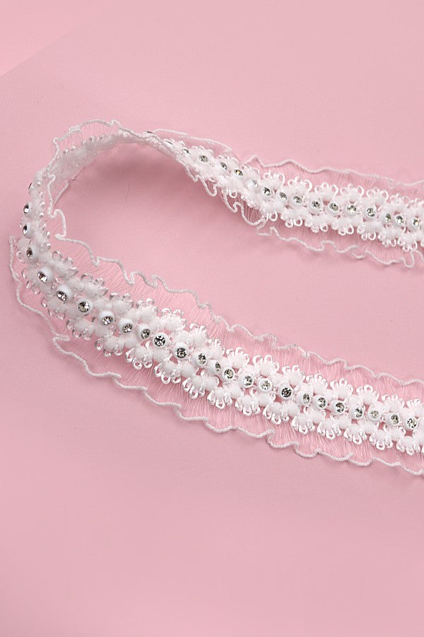 LACE RHINESTONE CHOKER NECKLACE | 31N23145