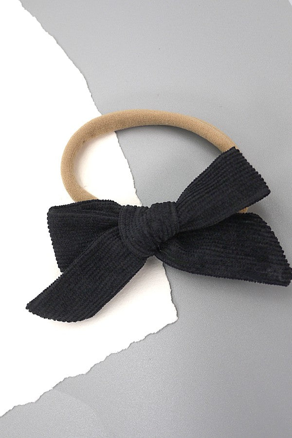 CORDUROY BOW HAIR TIES | 40S714