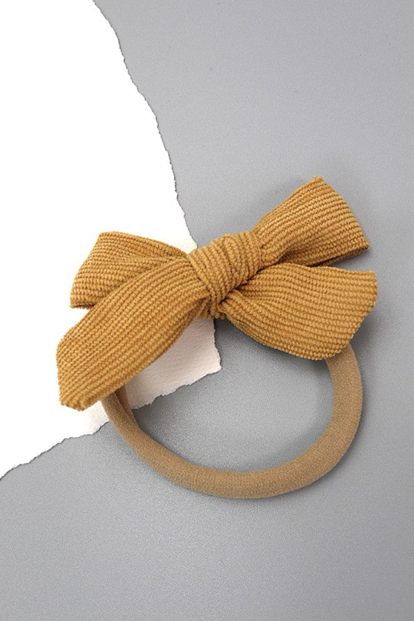 CORDUROY BOW HAIR TIES | 40S714