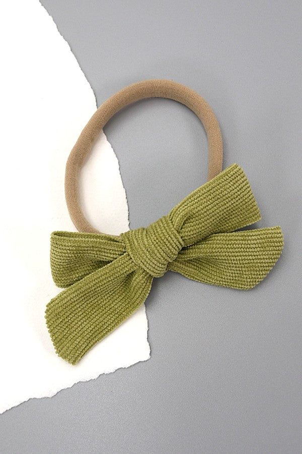 CORDUROY BOW HAIR TIES | 40S714