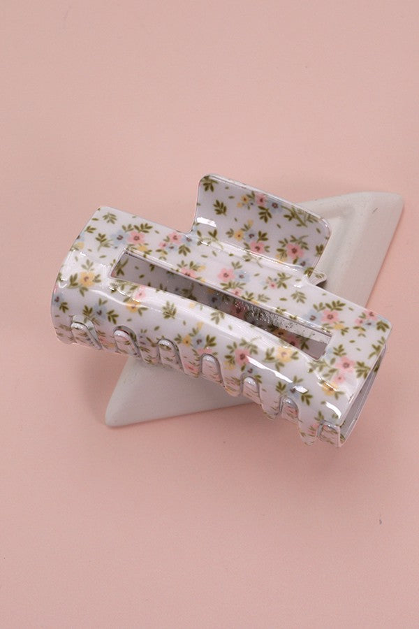 JUMBO PREMIUM FLORAL HAIR CLAW CLIPS | 40H631