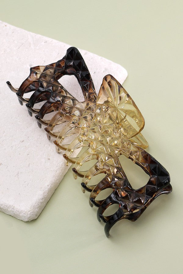 EXTRA LARGE OMBRE TORT CRYSTAL HAIR CLAW CLIPS | 40H639
