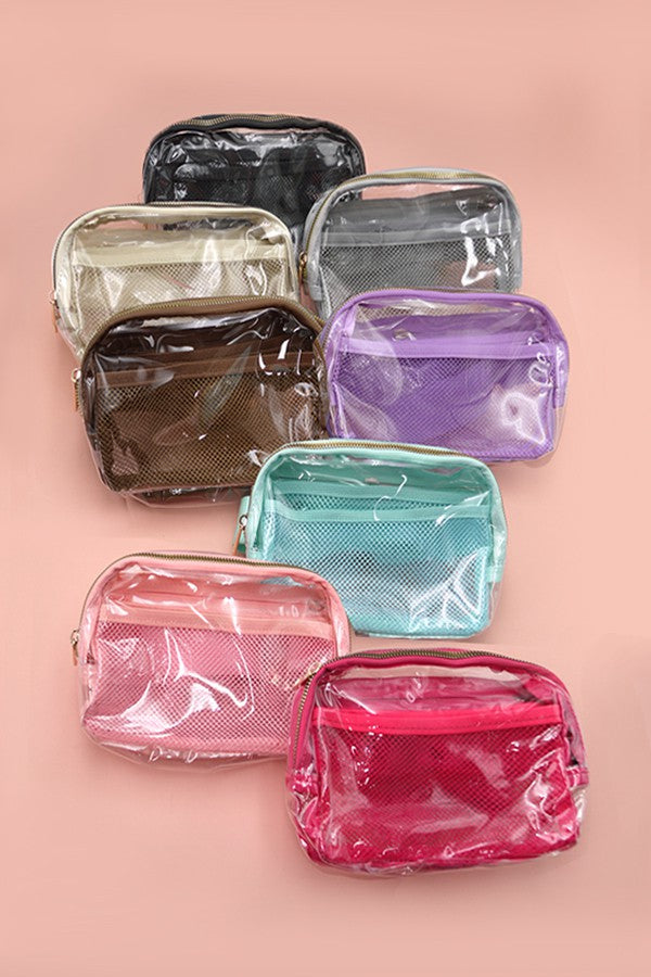 CLEAR CROSS BODY SLING MESSENGER FANNY PACK | 40P516