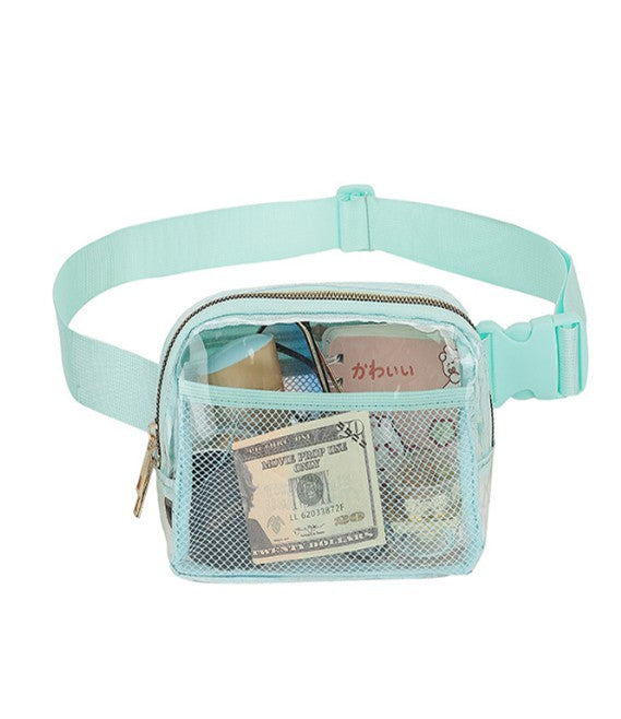 CLEAR CROSS BODY SLING MESSENGER FANNY PACK | 40P516