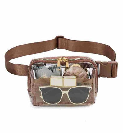 CLEAR CROSS BODY SLING MESSENGER FANNY PACK | 40P516