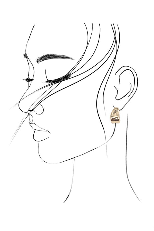 HUGGIE HAMMERD TWISTED TRIO EARRINGS | 80E1684