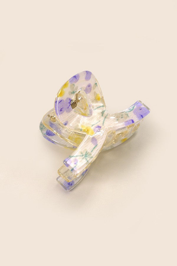 NATURE FLOWER ELEGANT ACRYLIC HAIR CLAW CLIPS | 40H679