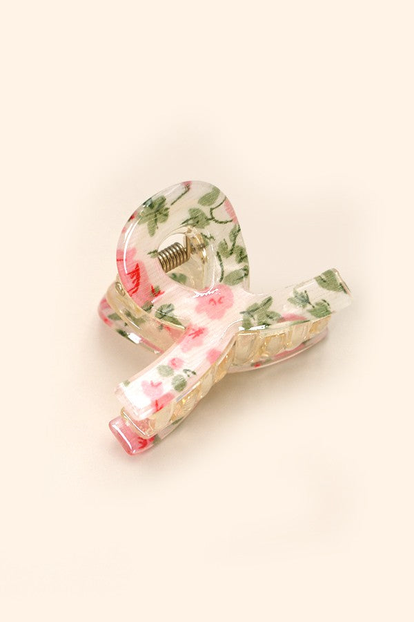 NATURE FLOWER ELEGANT ACRYLIC HAIR CLAW CLIPS | 40H679