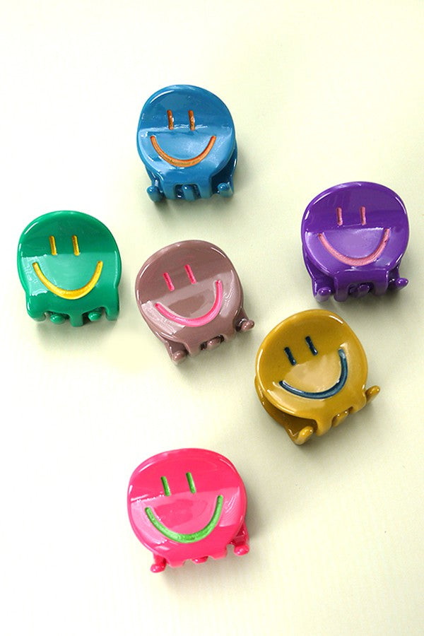 Circled Smiley Shaped Mini Clips set of 6 | 40H683