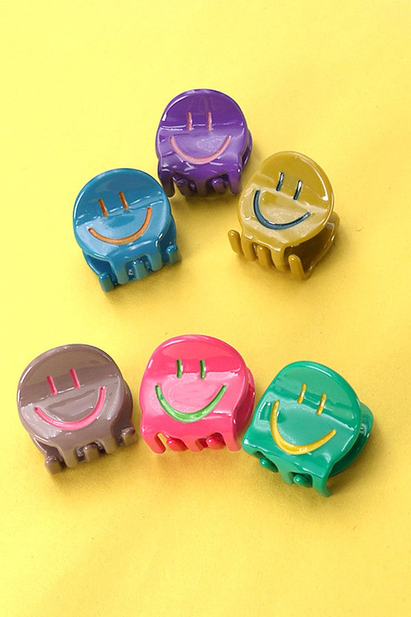 Circled Smiley Shaped Mini Clips set of 6 | 40H683
