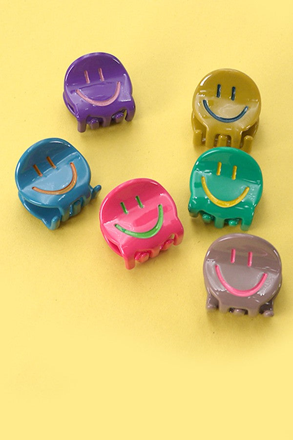 Circled Smiley Shaped Mini Clips set of 6 | 40H683