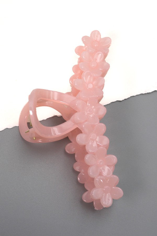 HALF MOON FLOWER DAISY HAIR CLAW CLIPS | 40H658