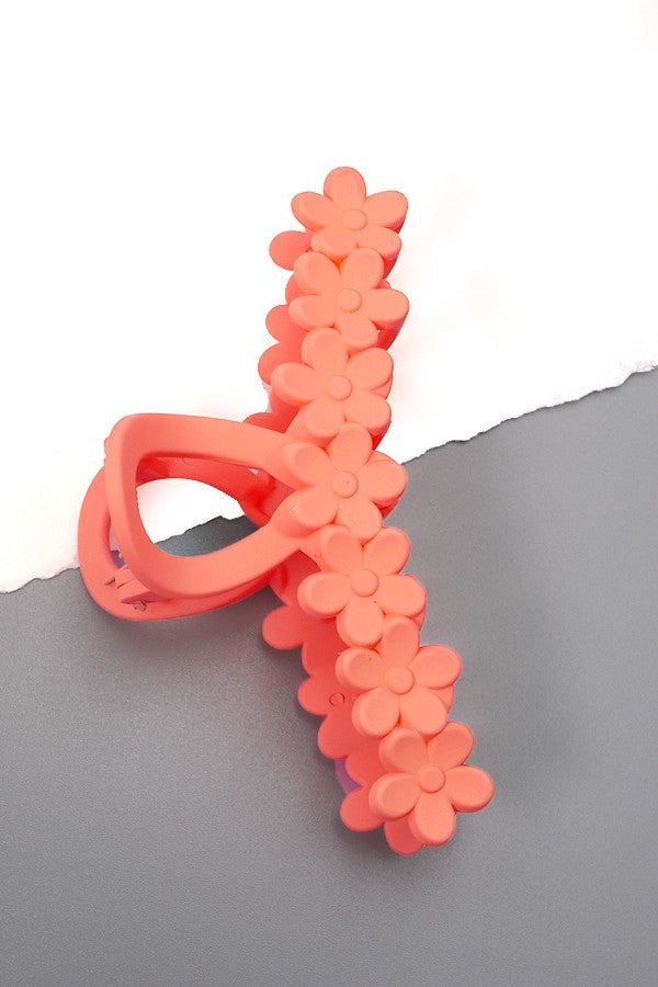 HALF MOON FLOWER DAISY HAIR CLAW CLIPS | 40H658