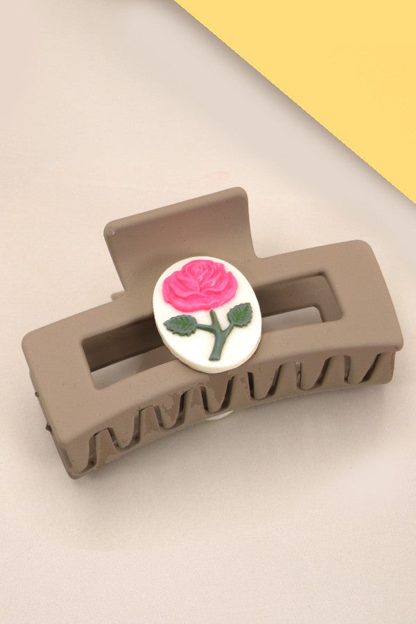 RECTANGLE ROSE HAIR CLAW CLIPS | 40H660
