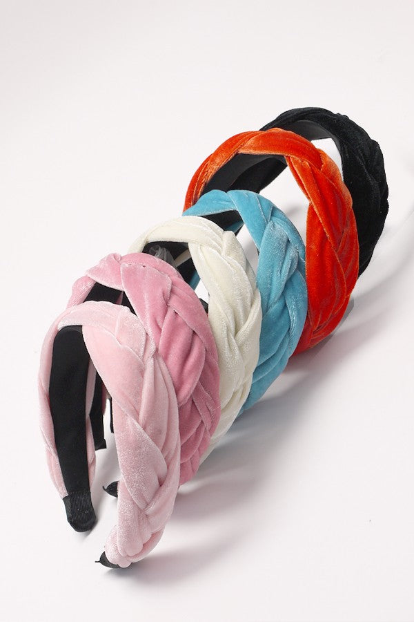 CLASSIC BRAIDED VELVET HEADBAND | 40HB139