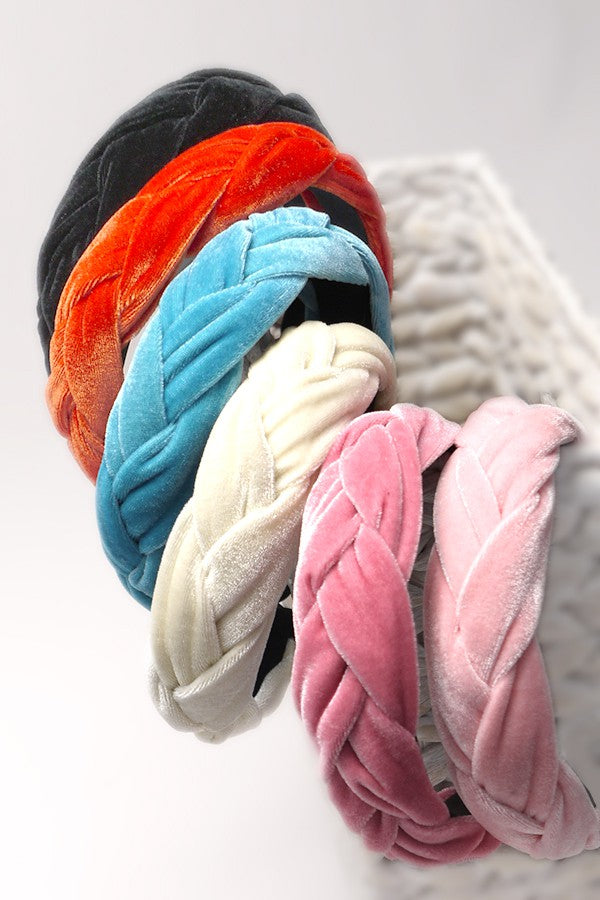 CLASSIC BRAIDED VELVET HEADBAND | 40HB139