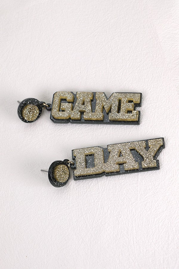 SPARKLING GLITTER GAME DAY EARRINGS | 80E1946