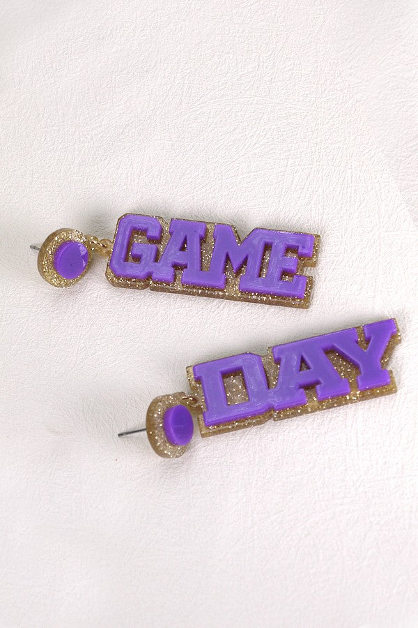 SPARKLING GLITTER GAME DAY EARRINGS | 80E1946